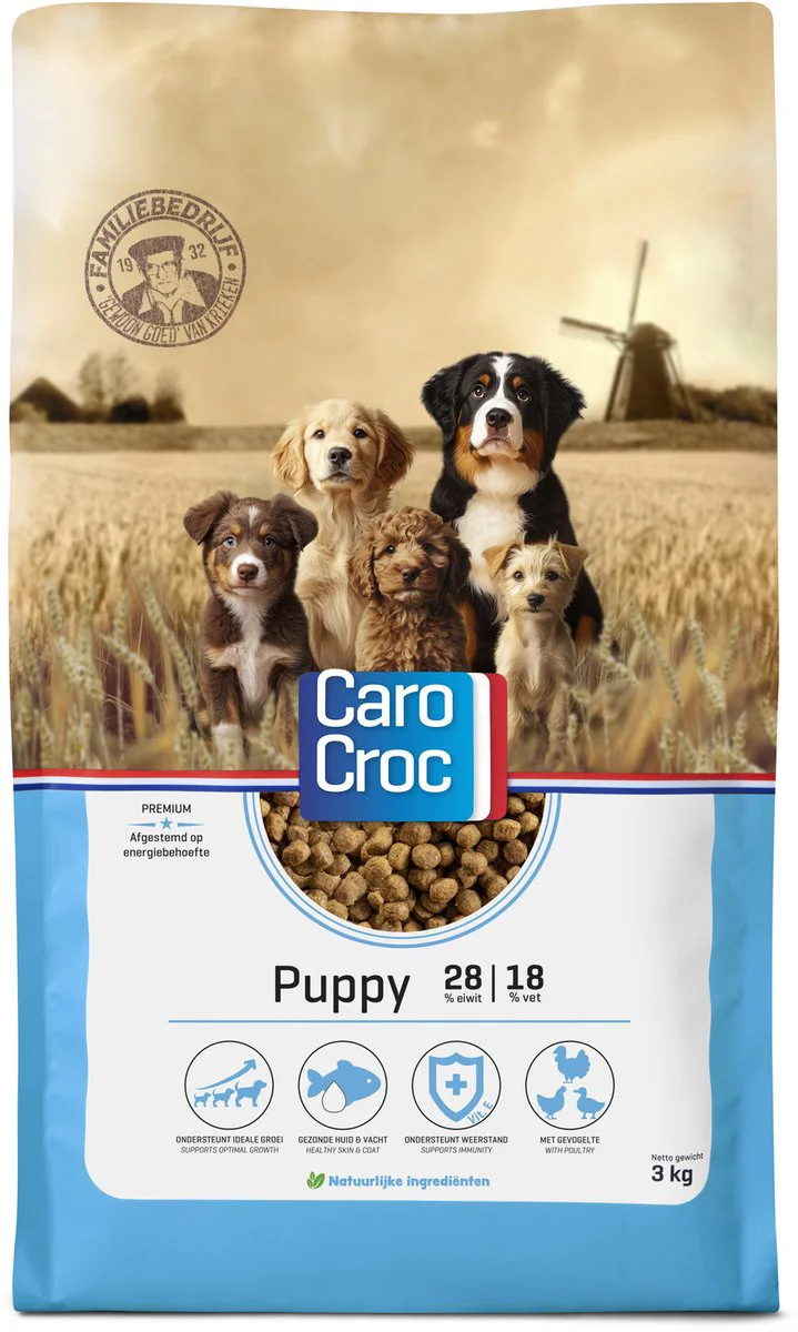 CaroCroc Hondenvoer Droog Puppy 3 kg