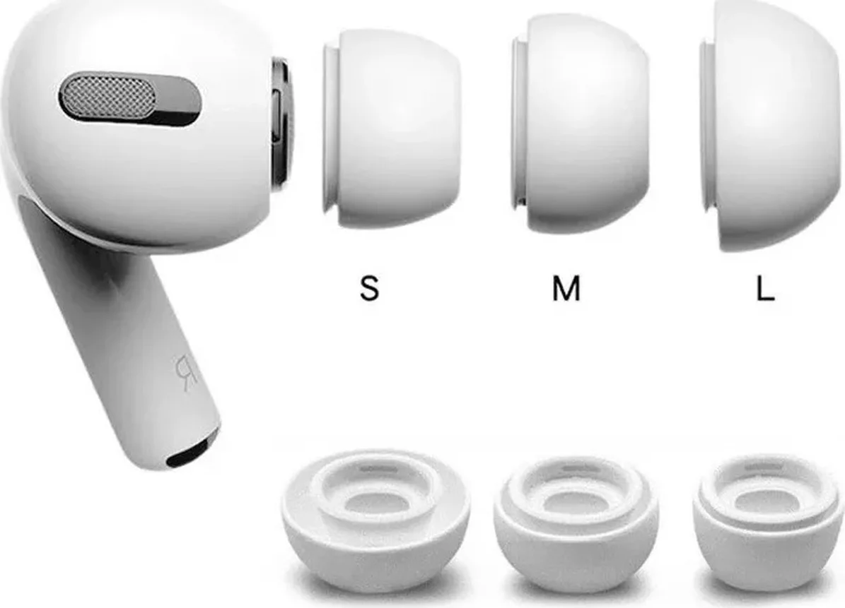 Jumada's - Dopjes geschikt voor Airpods Pro 1/2 : 3 Paar, Maat S/M/L - Siliconen Oordopjes - Eartips & Oortips - Alle maten in 1 doosje - Maat S & Maat M & Maat L