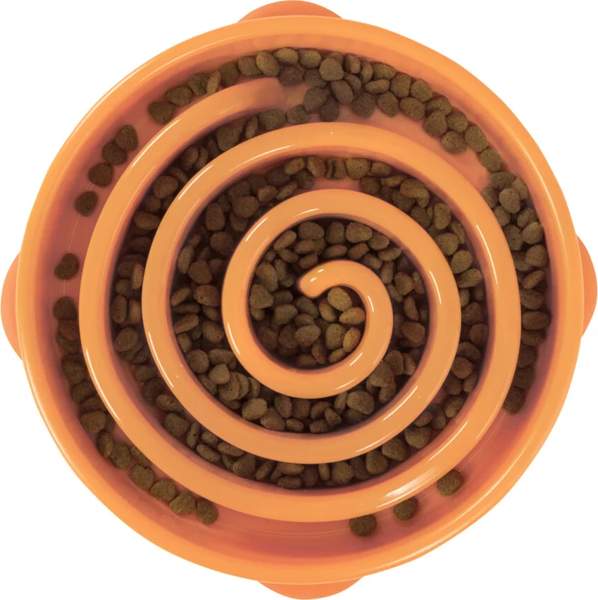 Outward Hound Dog Fun Feeder Swirl Medium Oranje 22 x 22 x 5 cm