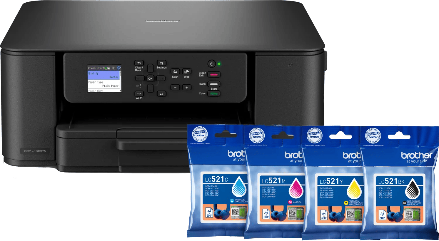 Brother DCP-J1310DW + 1 set extra cartridges