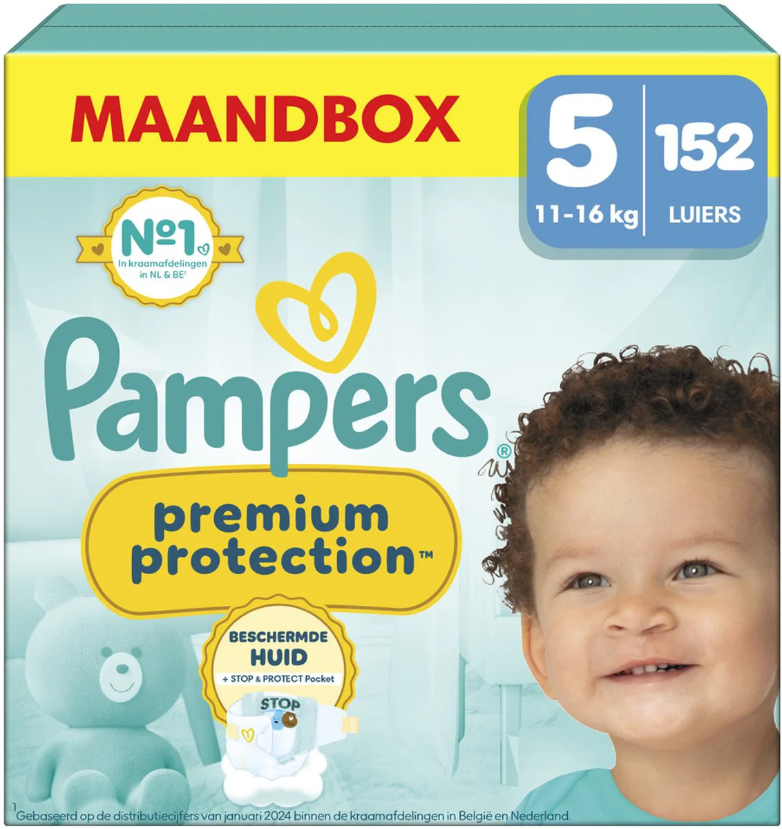 Pampers Premium Protection Luiers Maat 5 (11-16 kg) 152 stuks
