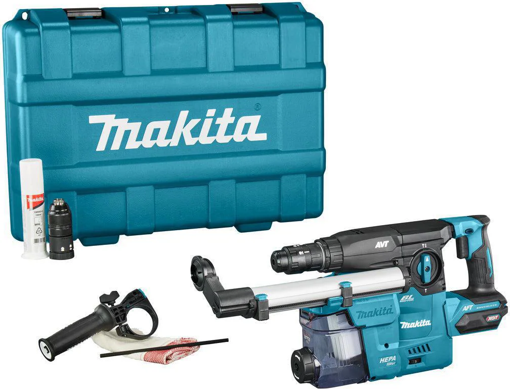 Makita HR009GZ02 Accu combihamer SDS-Plus 3,9J + snelwisselboorkop + stofafzuiging XGT 40V Max Basic Body in koffer