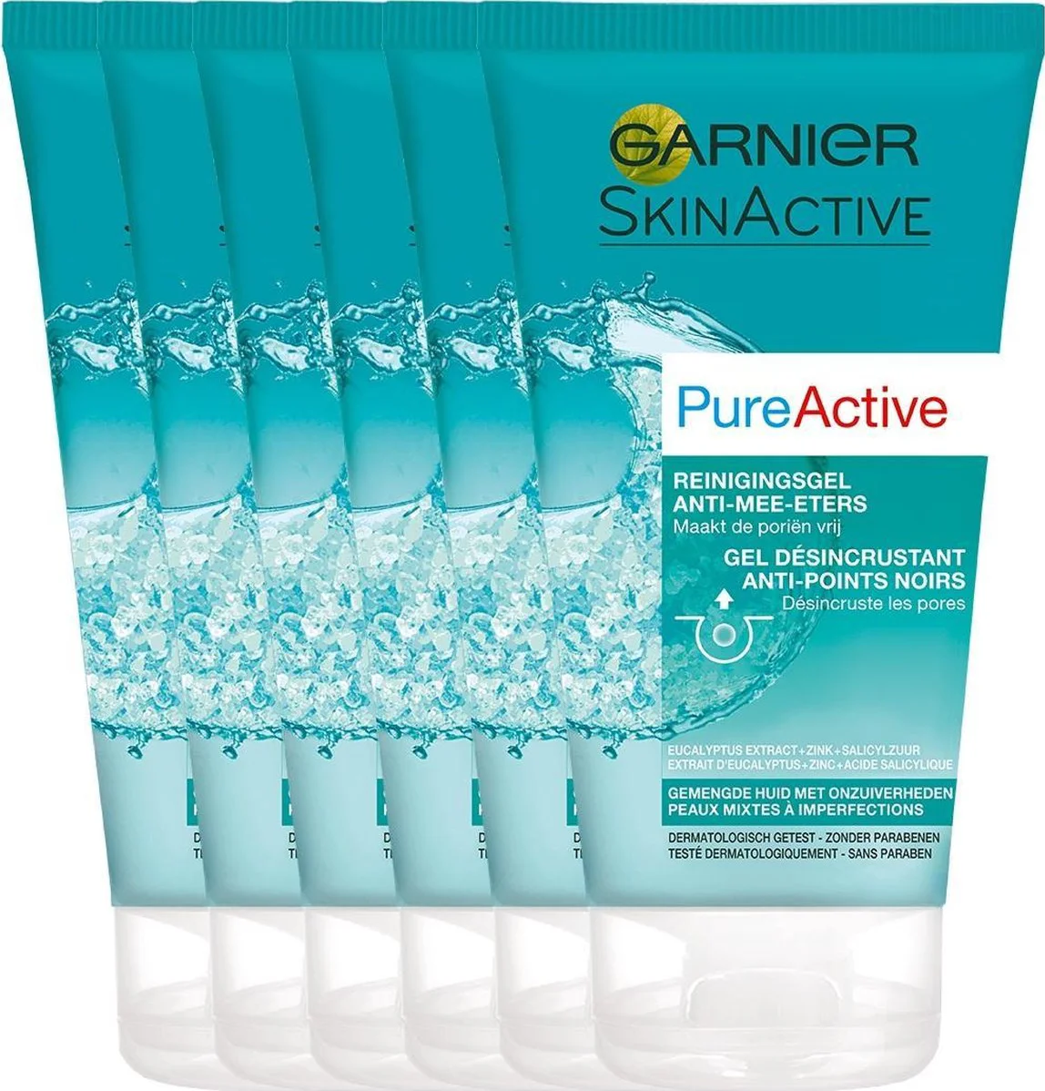 6x Garnier PureActive Dagelijkse Scrub 150 ml