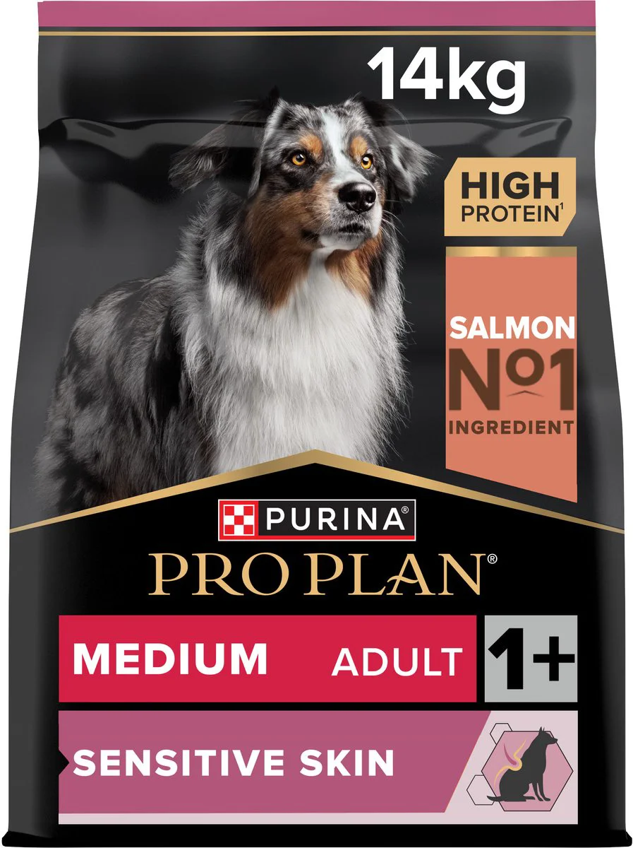 Pro Plan Hondenvoer Droog Adult Medium Sensitive Skin Zalm 14 kg