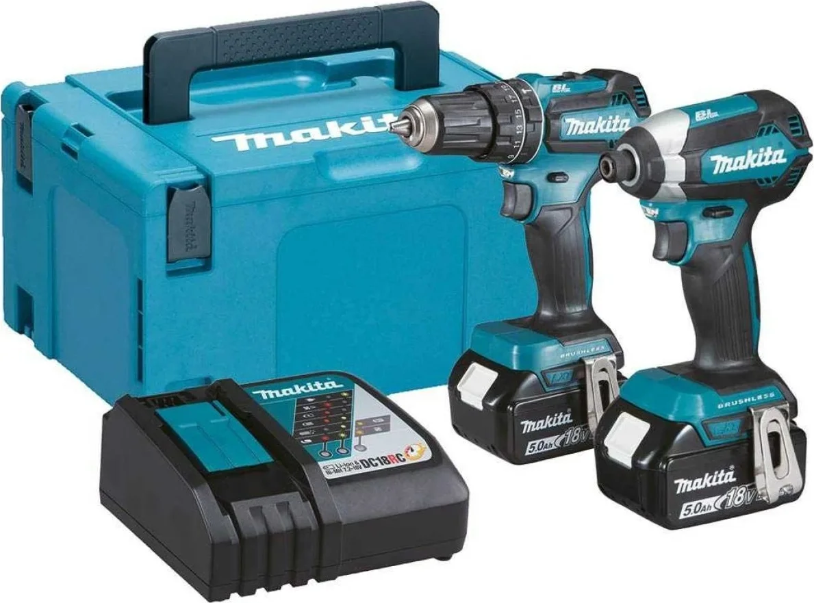 Makita DLX2283TJ Accu Combiset 2-delig (DHP485 + DTD153) 18V 5.0Ah in Mbox