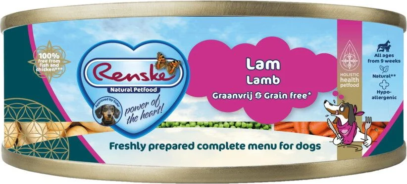 Renske Vers Gestoomd Complete Menu Hondenvoer Nat Lam Graanvrij 95 gr