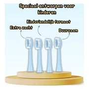 DeKinderTandenborstel Opzetborstel Pack Blauw 4ST