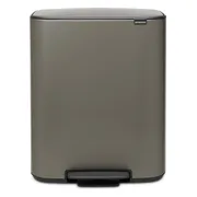 Brabantia Bo Pedal Bin 60 Liter Platinum