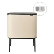 Brabantia Bo Touch Bin Prullenbak 3 x 11 liter Soft Beige