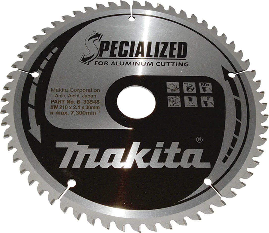 Makita B-33548 Cirkelzaagblad Aluminium | Specialized | 210 x 30 mm | 60-tands