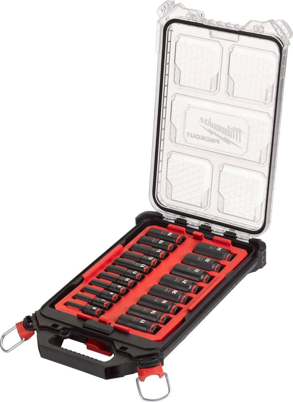 Milwaukee ShockWave™ Krachtdoppenset 3/8" Vierkant | Lang | in PACKOUT™ | 19-delig - 4932480946