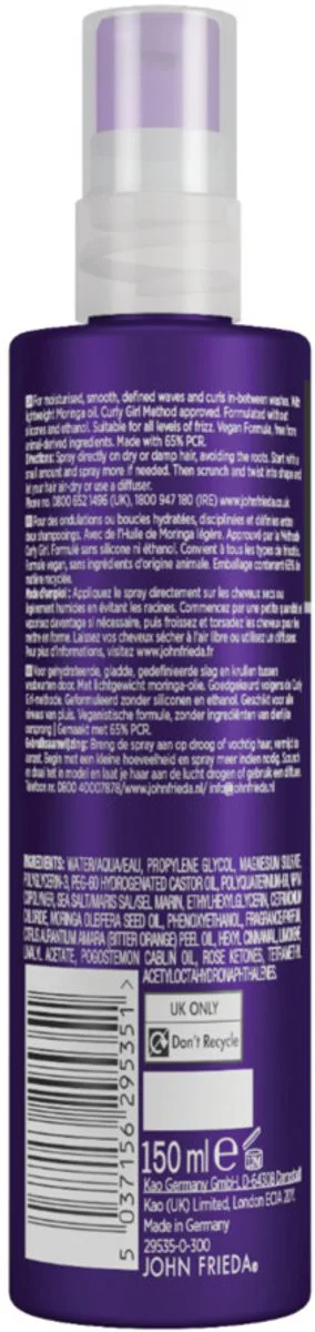 John Frieda Dream Curls Oil Infused Revitalising Spray 150ML