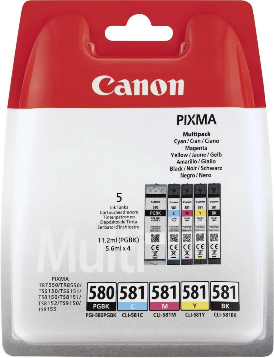 Canon PGI-580/CLI-581 Cartridges Combo Pack