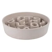 District 70 Bamboo Slowfeeder Beige - Hondenvoerbak - Ø28 cm