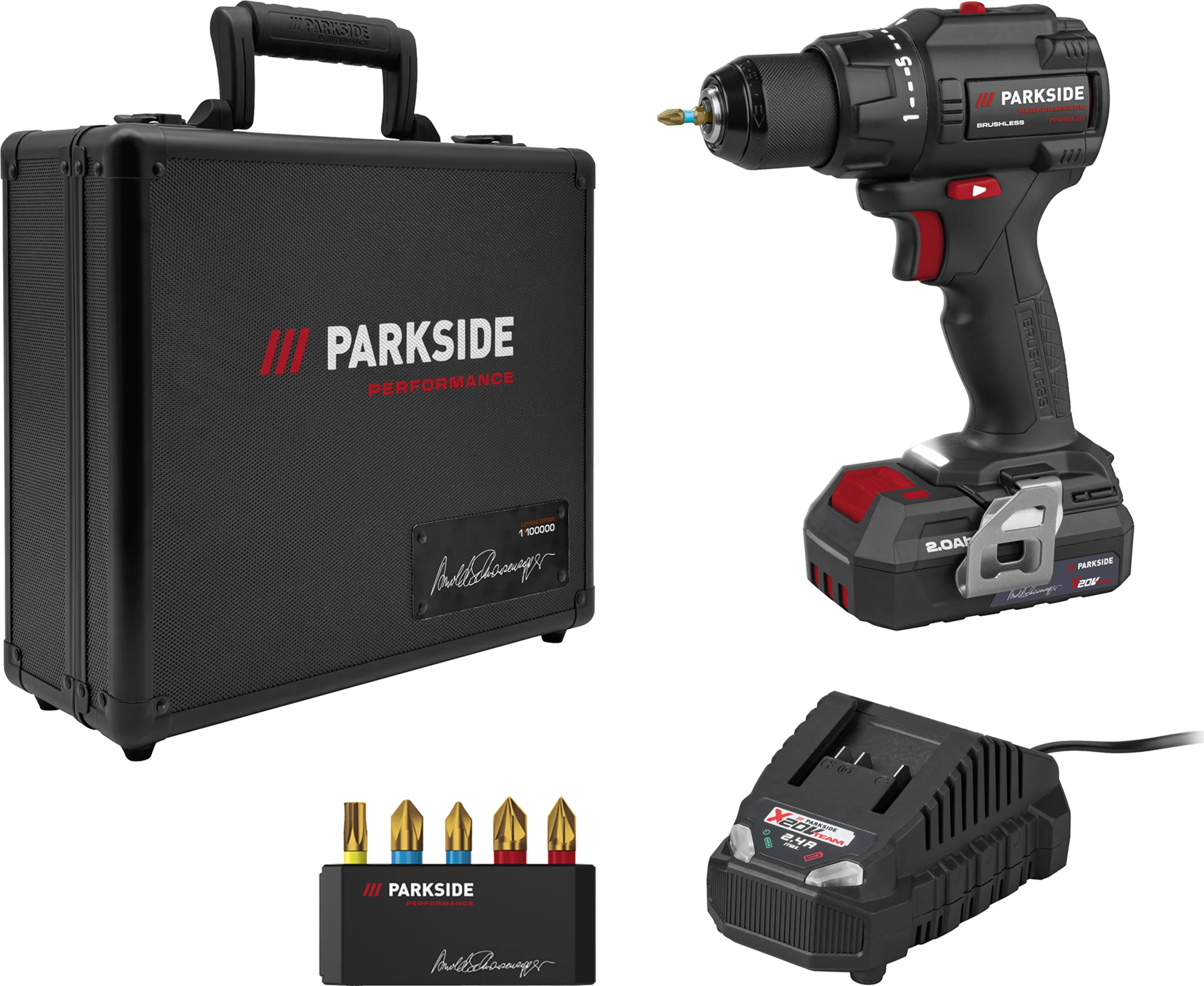 PARKSIDE PERFORMANCE Accu-schroefboormachine set 20 V 60 Nm, met accu en lader, Signature Limited Edition