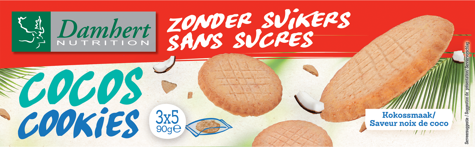 Damhert Cocos Cookies Zonder Suikers 90GR