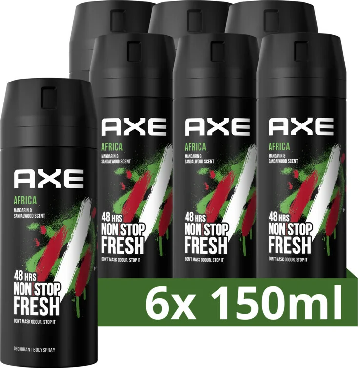 6x Axe Deodorant Bodyspray Africa 150 ml