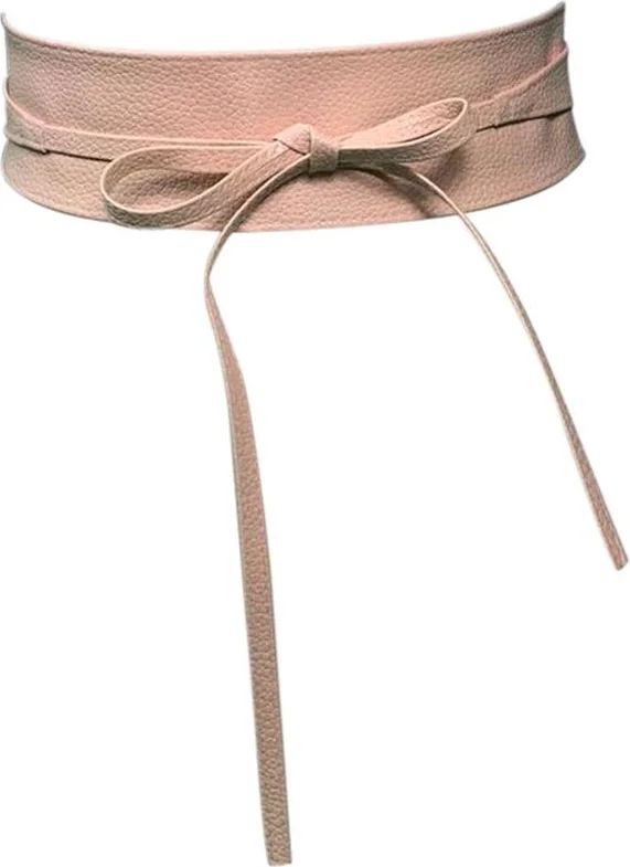 Modieuze Vrouwen Taille Riem Roze, Zalm, Band, Leer, Taille, Ceintuur, Jurk Accessoire, Tailleriem
