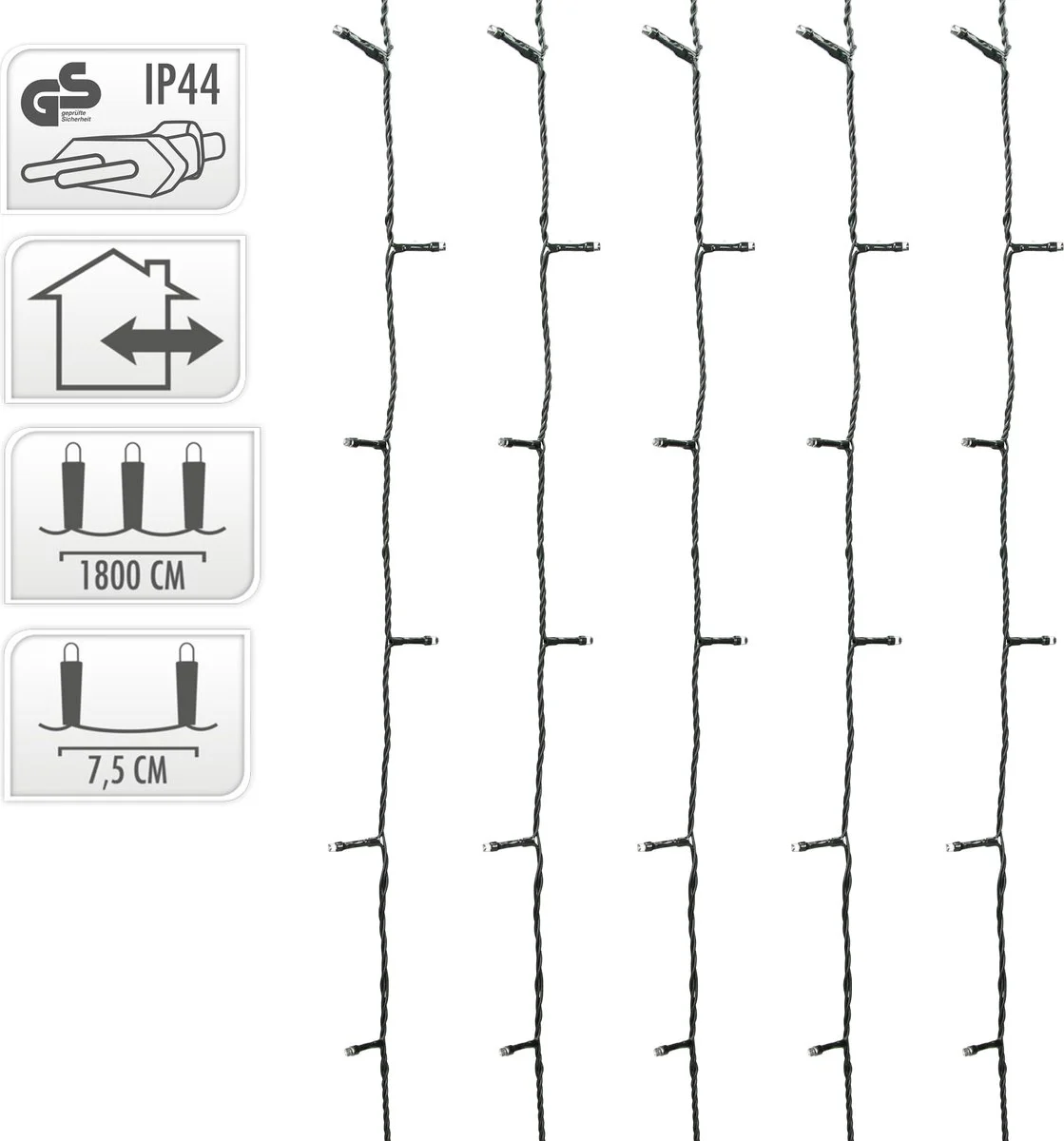 Nampook Kerstboomverlichting - 18 meter - 240 warm witte LEDs - Buiten