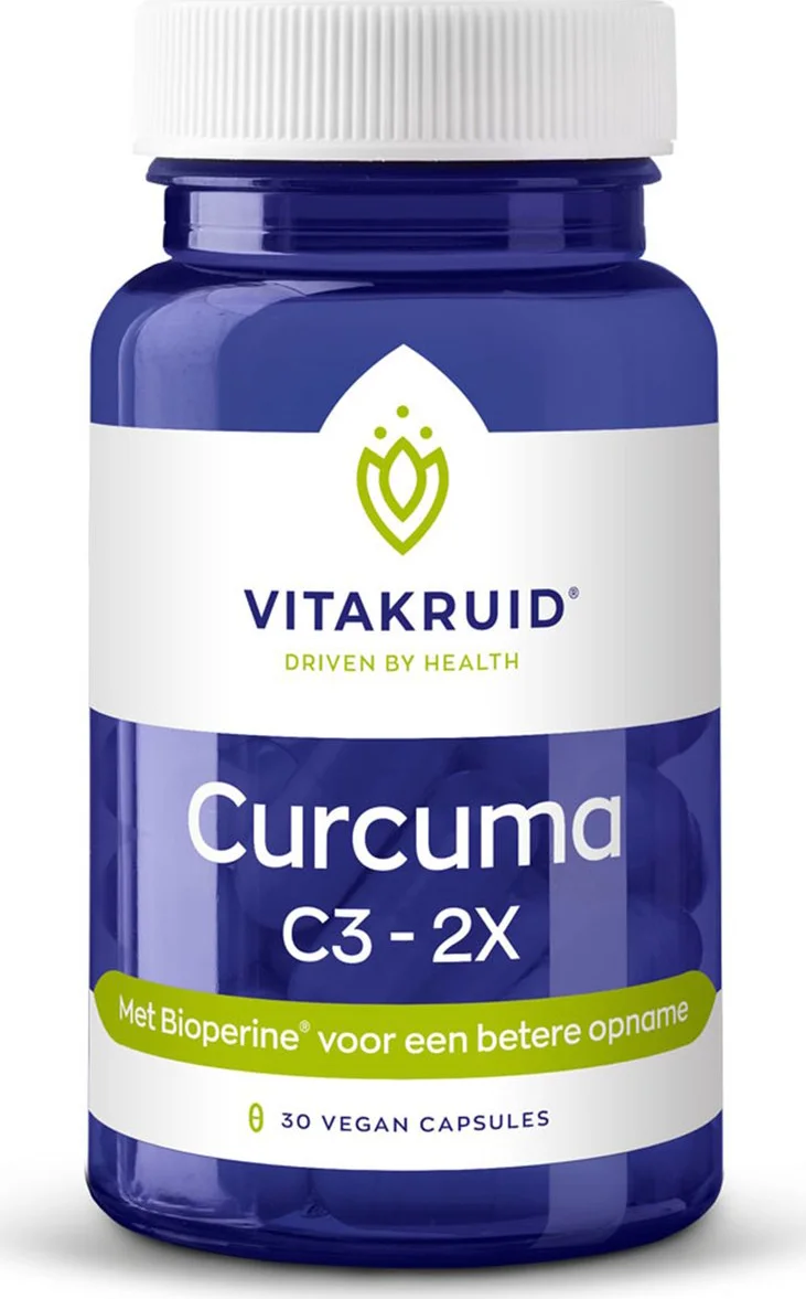 Vitakruid Curcuma C3-2X (95% curcuminoïden) met Bioperine® 30 30VCP