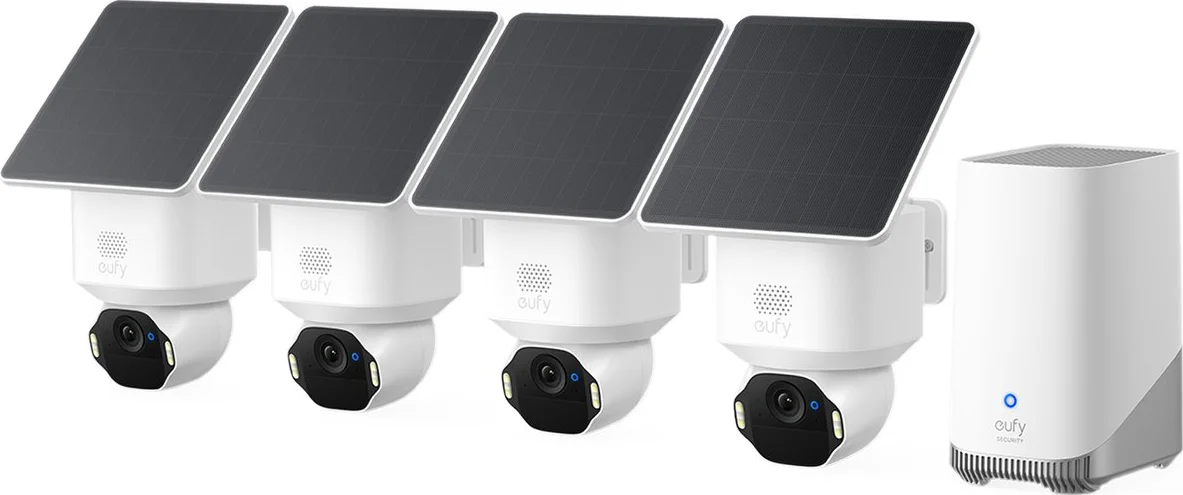 Eufy SoloCam E42 4-Pack + HomeBase 3