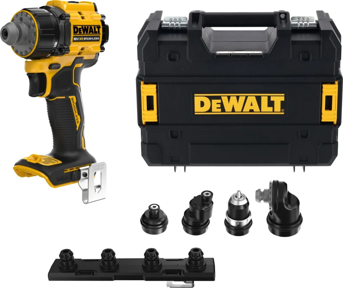 DeWALT DCD803NT Multi-head accu schroefboormachine + 4x hulpstukken 18V XR Basic Body in TSTAK