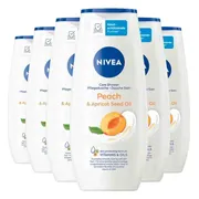 6x NIVEA Douchegel Peach & Apricot Seed Oil 250 ml