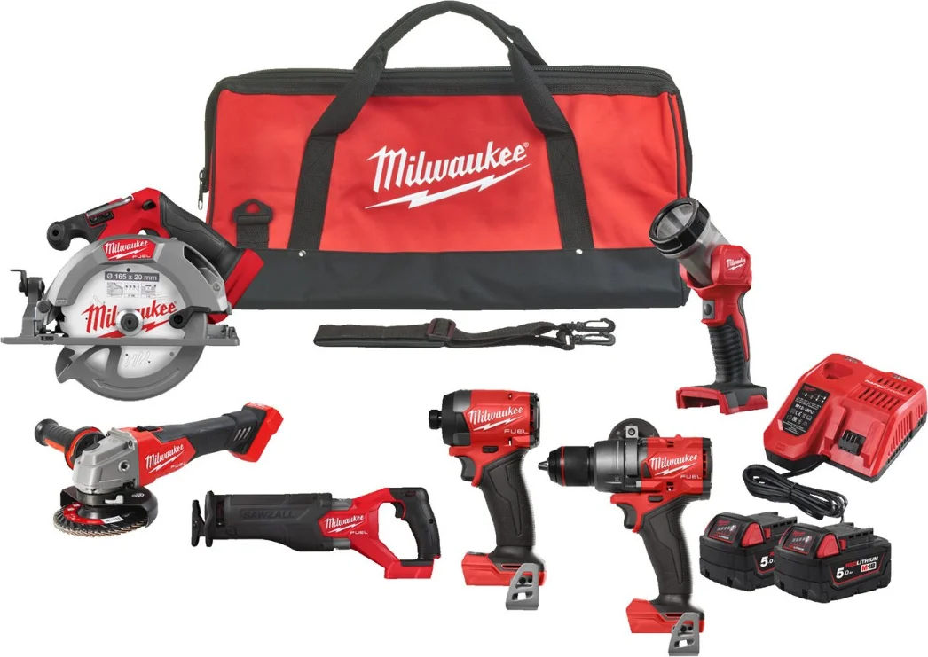 Milwaukee M18 FUEL™ FPP6G3-502B Powerpack 6-delig 18V 5.0Ah in Transporttas - 4933498658