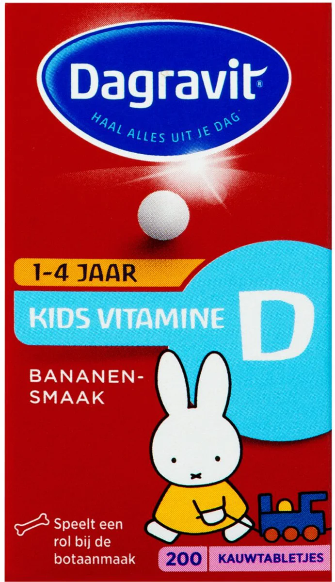 4x Dagravit Kids Vitamine D 200 tabletten