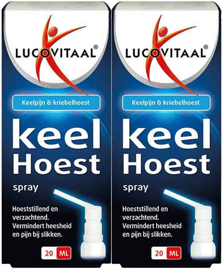 2x Lucovitaal Hoest en Keelspray 20 ml
