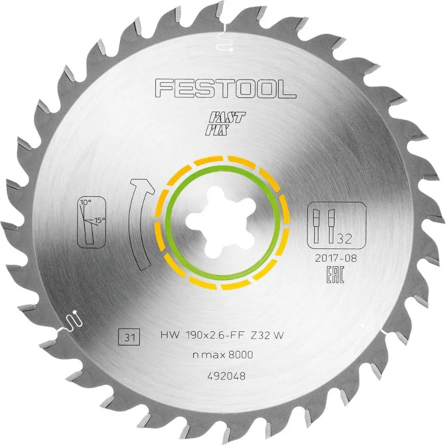 Festool HW 190x2,6 FF W32 Cirkelzaagblad - 492048