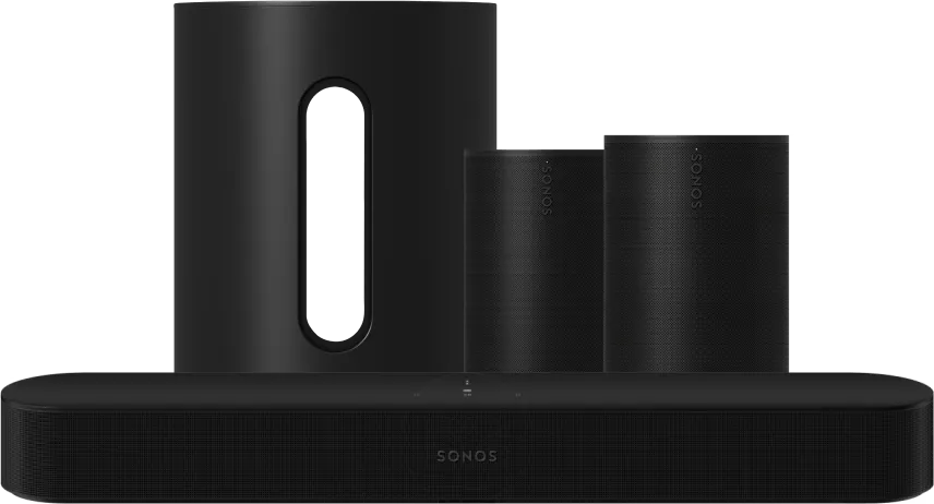 Sonos Beam Gen 2 Zwart + Era 100 SL Home Cinema Set Zwart