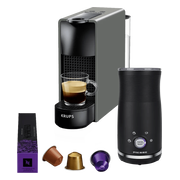 Krups Nespresso Essenza Mini XN110B Grijs + Pierre Melkopschuimer