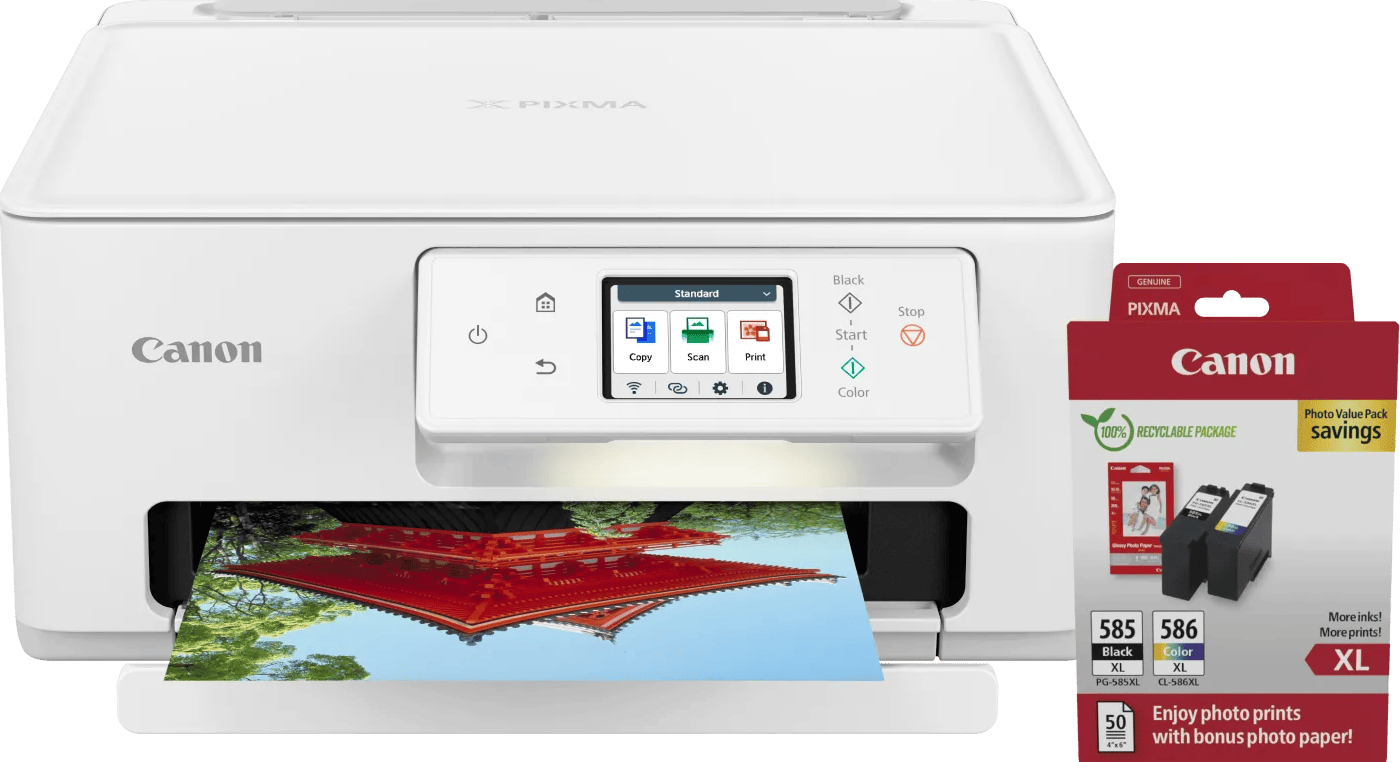Canon PIXMA TS7650i + 1 set extra XL cartridges + fotopapier