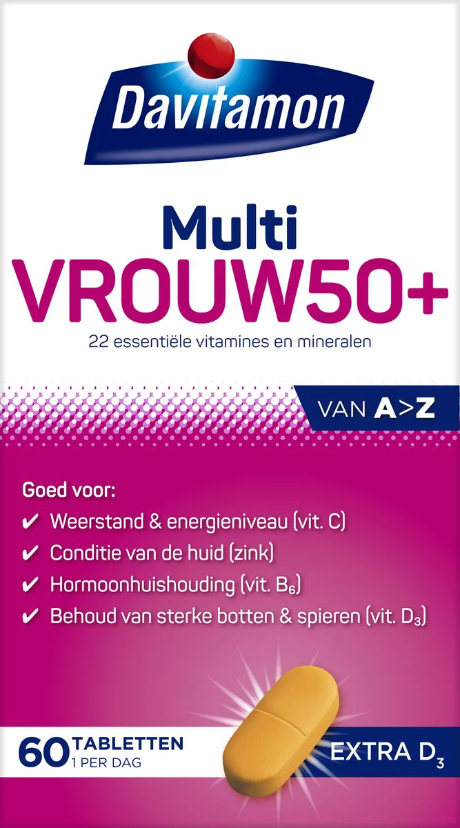 Davitamon Multi Vrouw 50 Plus - extra D3 60TB