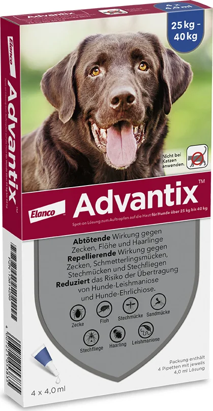 Bayer Advantix Vlooien & Teken Pipetten - Hond 25+ kg - 4 stuks