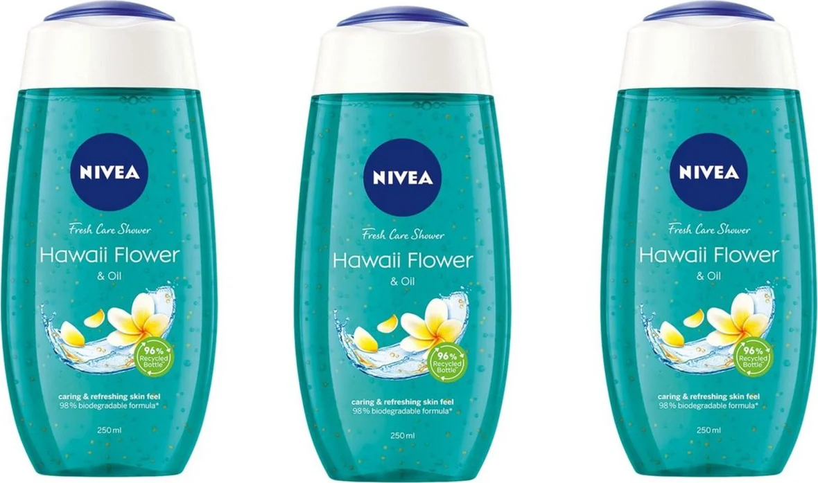3x NIVEA Douchegel Hawaii Flower & Oil 250 ml