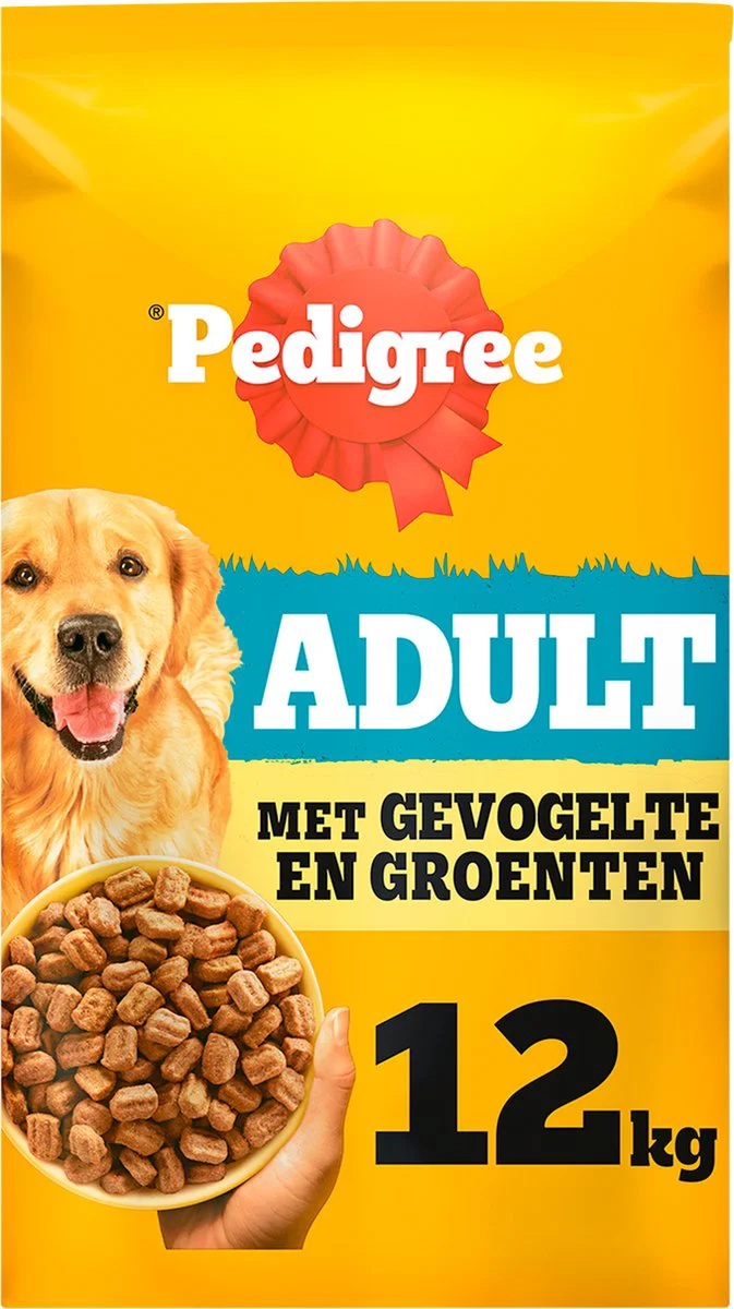 Pedigree Adult Hondenbrokken Gevogelte en Groenten 12 kg
