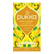 Pukka Biologische Thee Lemon Ginger Momile Gingera Manuka Honey 20 stuks