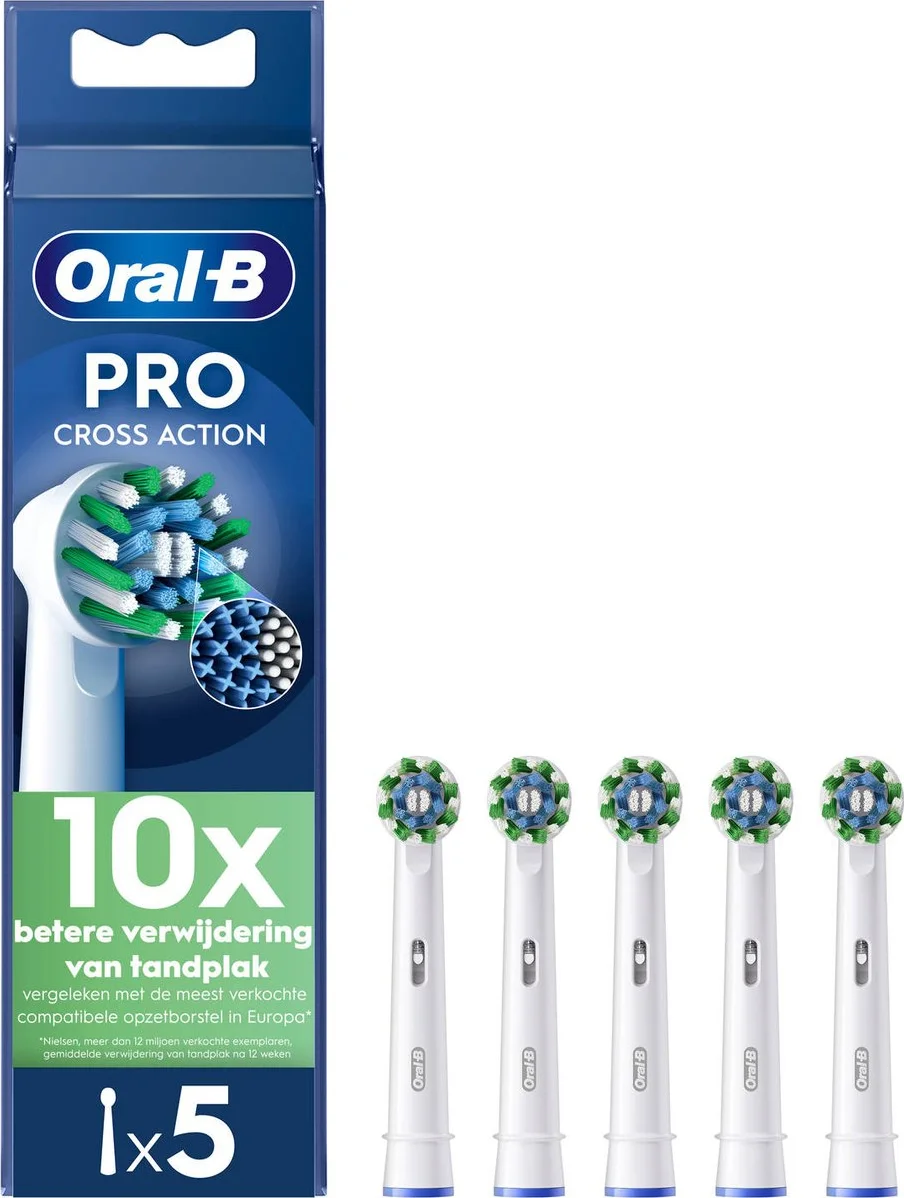 Oral-B Pro Cross Action White Opzetborstels 5ST