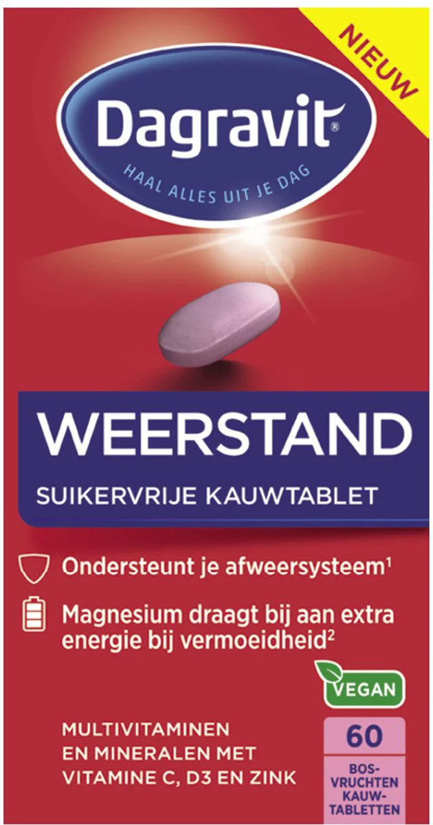 Dagravit Multivitaminen Weerstand 60 kauwtabletten