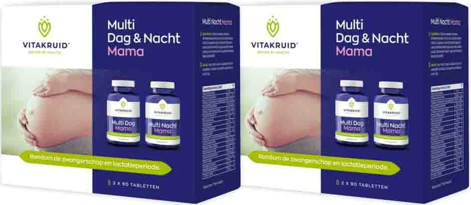 2x Vitakruid Multi Dag & Nacht Mama 180 tabletten