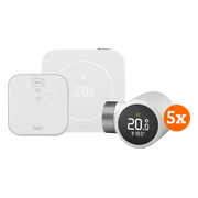 tado Bedrade Slimme Thermostaat X Multi Room Startpakket 2e Generatie (5 Radiatorknoppen)