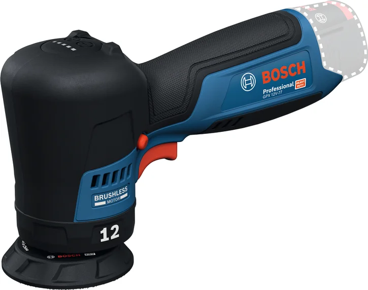Bosch Professional PRO GPX 12V-77 Excentrische polijstmachine 77mm 12V Basic Body - 06019L4003