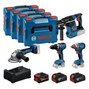 Bosch Professional Accu combiset 4-delig 18V 5.0Ah + 5.5Ah in tas - 0615A500BJ