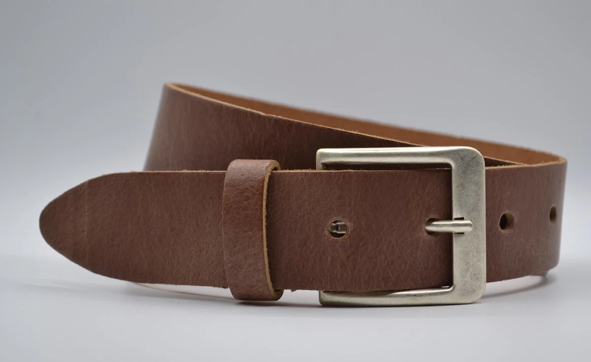 4cm brede cognac echt lederen jeans riem maat 115