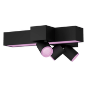 Philips Hue Centris Opbouwspot White and Color - Zwart - Kruisvorm - 3-spots