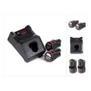 Bosch Professional Starterset 2x GBA 12V Accu 3.0Ah + Snellader GAL 12V-40 - 1600A019RD