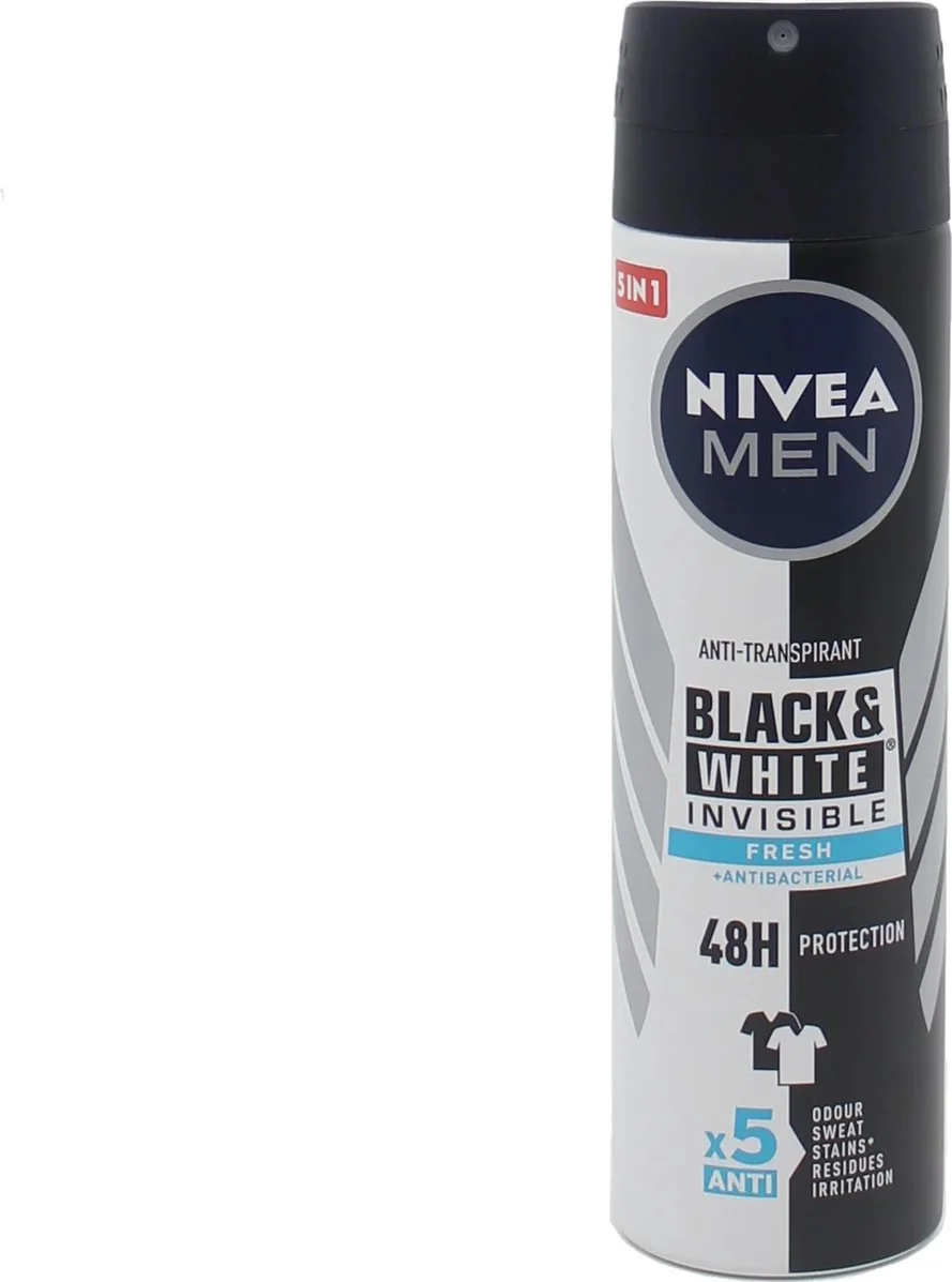 NIVEA Men Deodorant Spray Invisible for Black & White Fresh 150 ml