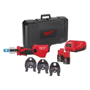 Milwaukee M12 ONEHPT-202C V-Set 2 FORCE LOGIC™ Accu hydraulische perstool 12V 2.0Ah in koffer - 4933481035